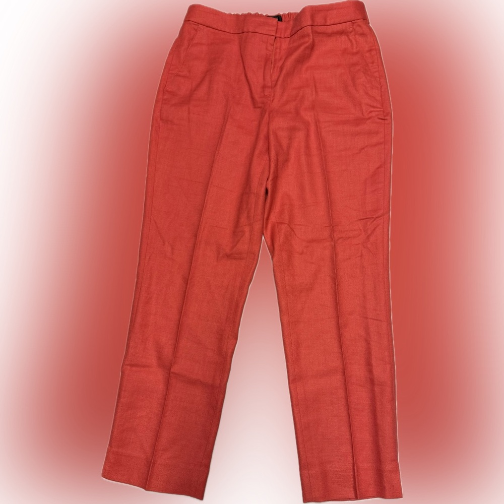 J. Crew Salmon Colored Linen-Blend Pants | Sz 10T